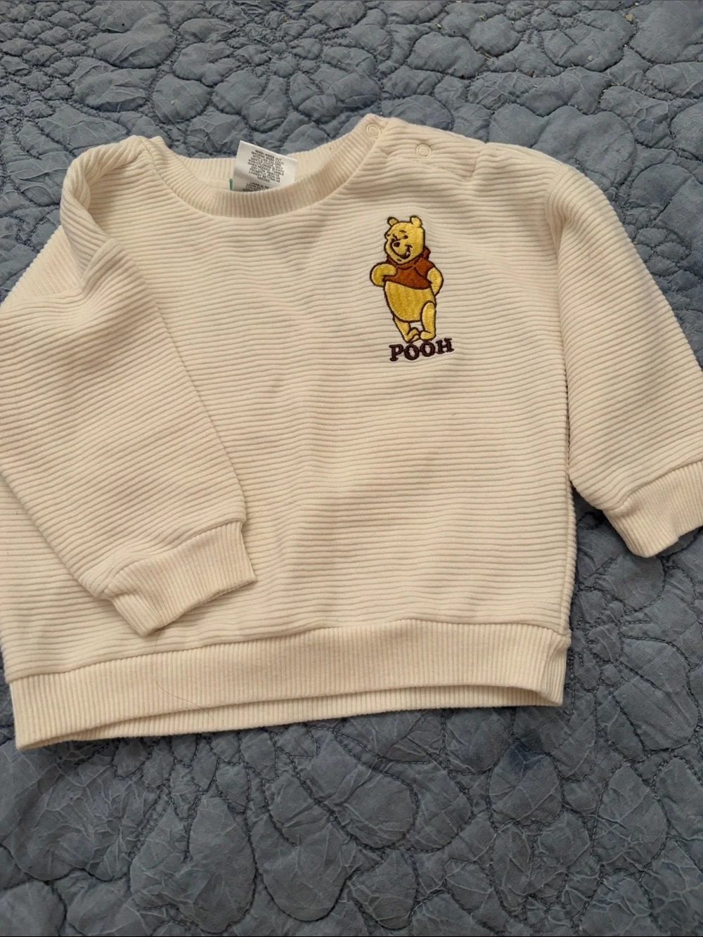 ADORABLE! Disney Cream Ribbed Winnie the Pooh One-Piece Set